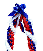 Red, Royal Blue, and White Wrap Ribbon Lei