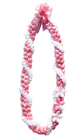 Pink and White Wrap Ribbon Lei