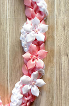 Pink and White Wrap Ribbon Lei