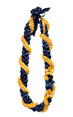 Navy Blue and Gold Wrap Ribbon Lei