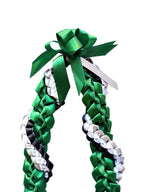 Forest Green, Black, Gray and White Wrap Ribbon Lei
