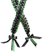 Forest Green and Black Open Ribbon Lei