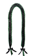 Forest Green and Black Open Ribbon Lei