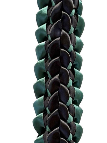 Hunter Green and Black Open Ribbon Lei