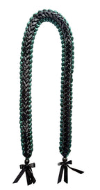 Hunter Green and Black Open Ribbon Lei