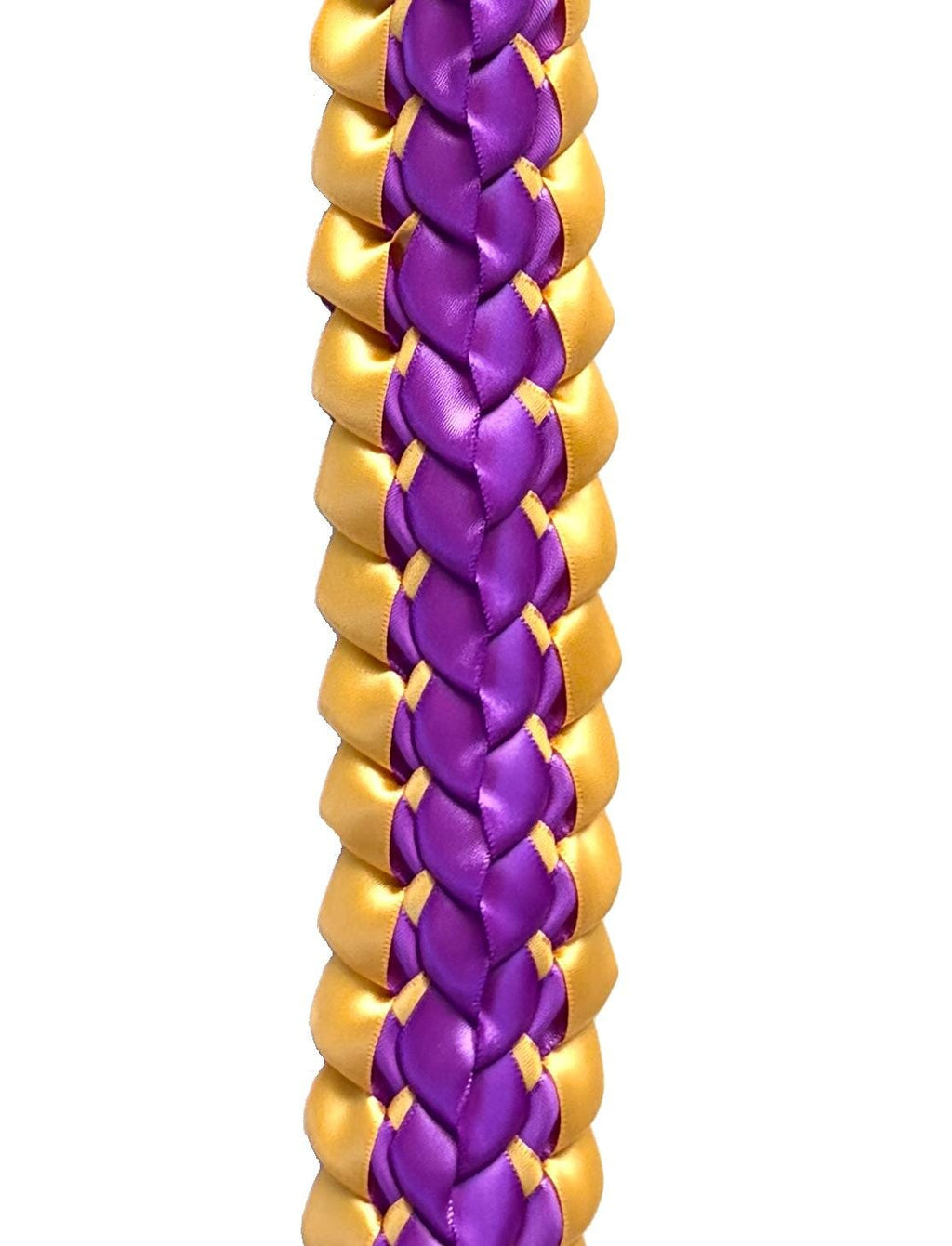 Purple and Gold Open Ribbon Lei