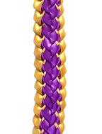 Purple and Gold Open Ribbon Lei