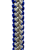 Royal Blue and Silver Open Ribbon Lei